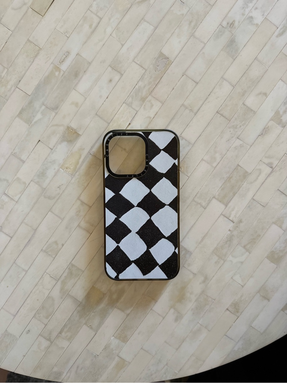 Black & White Checkered Phone Case - Casetify